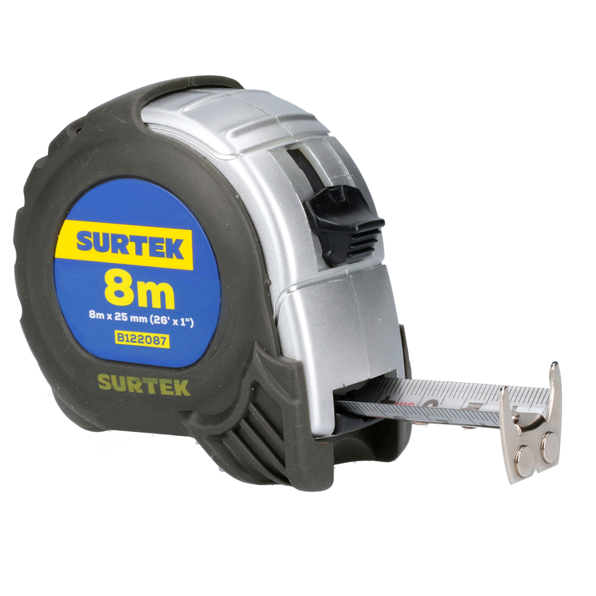 FLEXOMETRO ANTI-IMPACTO SILVER 8M X 1in SURTEK SURTEK B122087 - Mersol Sureste México