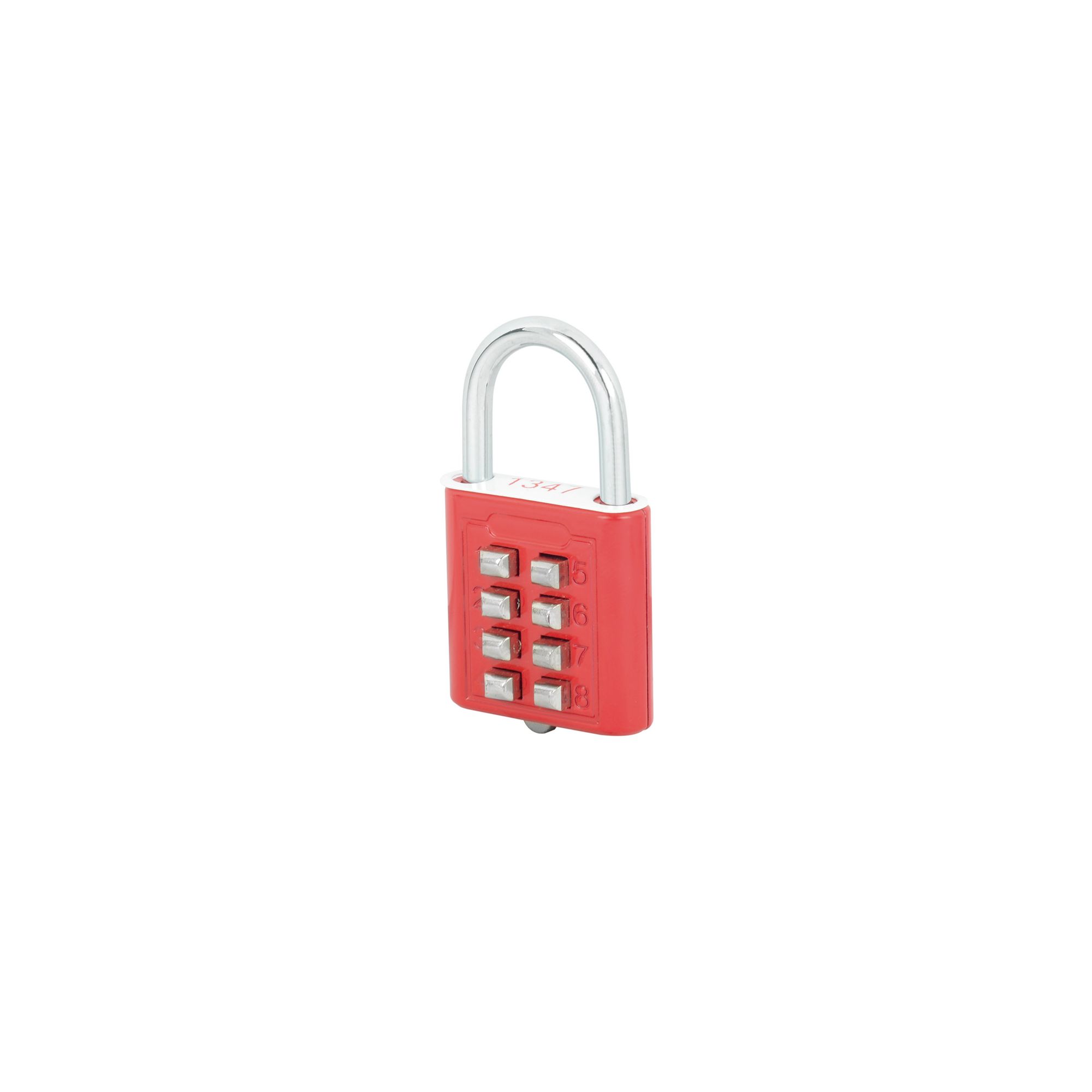 CANDADO DIGITAL CORTO 35 MM CROMO ROJO LOCK LOCK C27R35 - Mersol Sureste México
