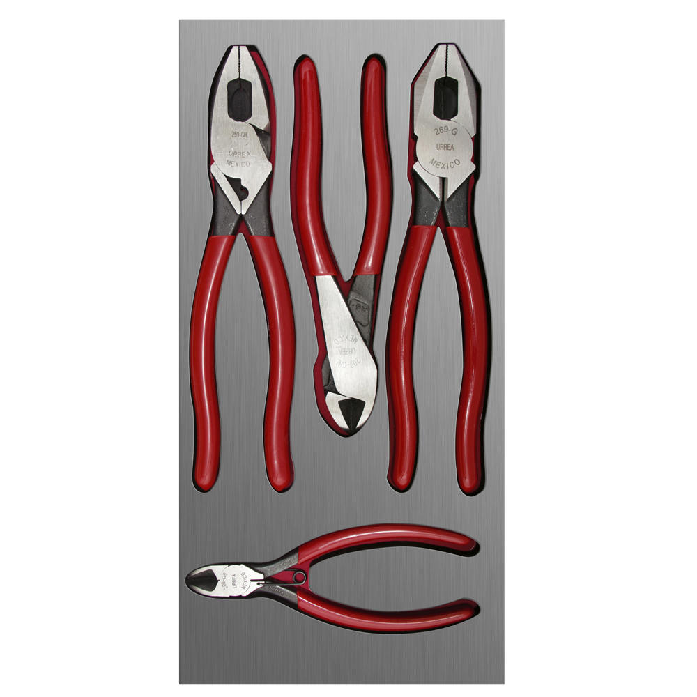 JGO. 4 PINZAS ELECTRICISTA URREA URREA CH126L - Mersol Sureste México