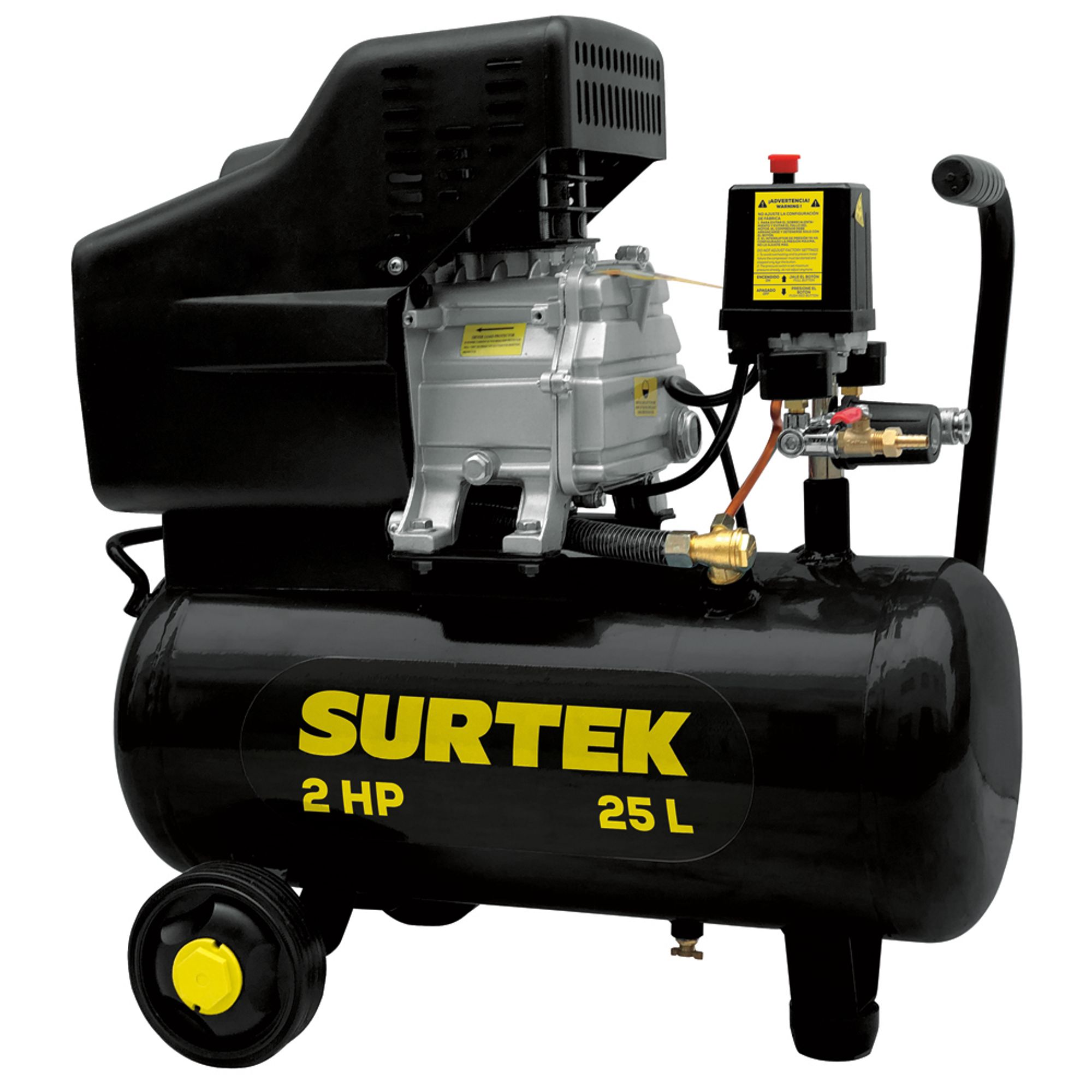 COMPRESOR LUBRICADO DE AIRE 25LT 2HP (pvl) SURTEK SURTEK COMP425B - Mersol Sureste México