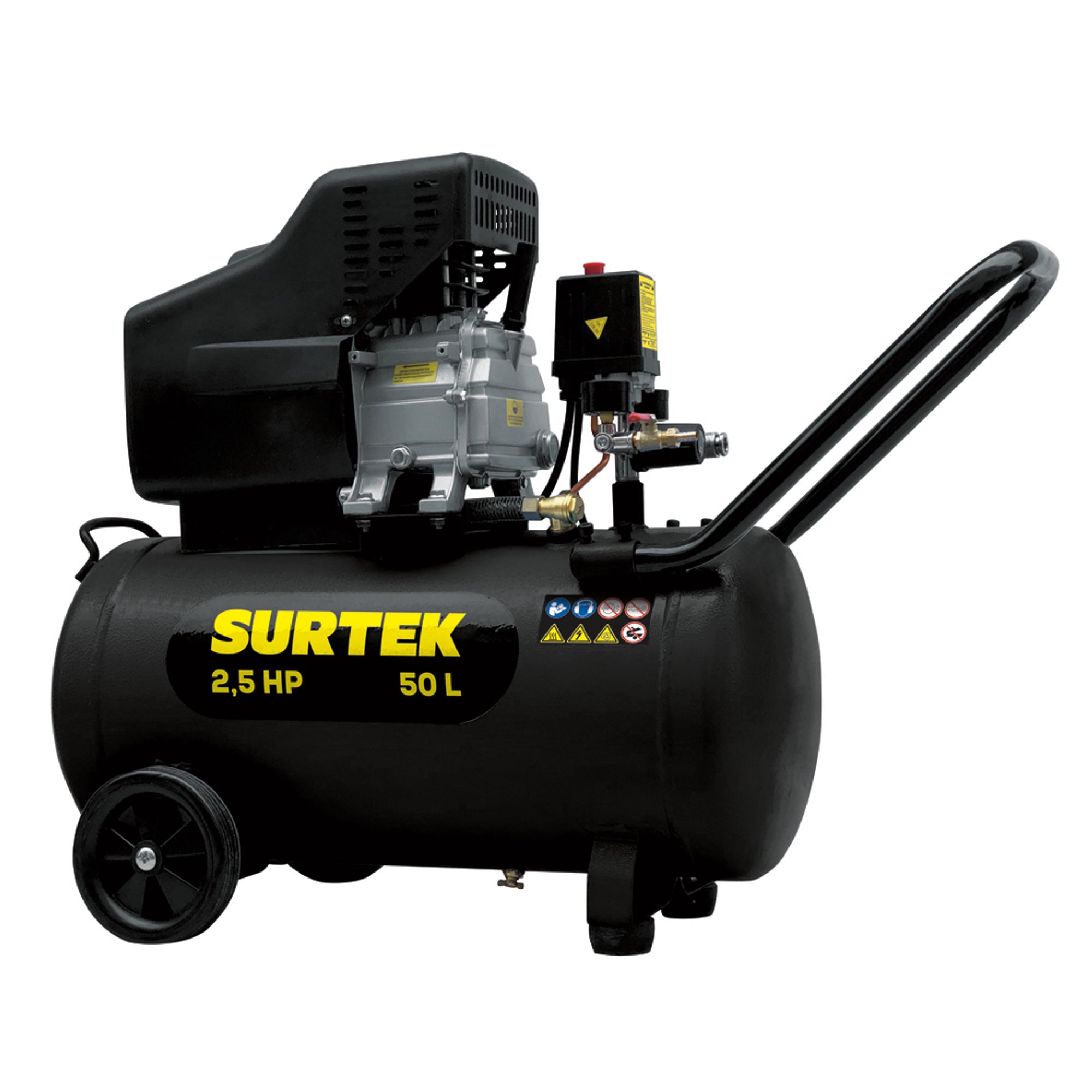 COMPRESOR LUBRICADO DE AIRE 50LT 2.5HP (pvl) SURTEK SURTEK COMP550B - Mersol Sureste México