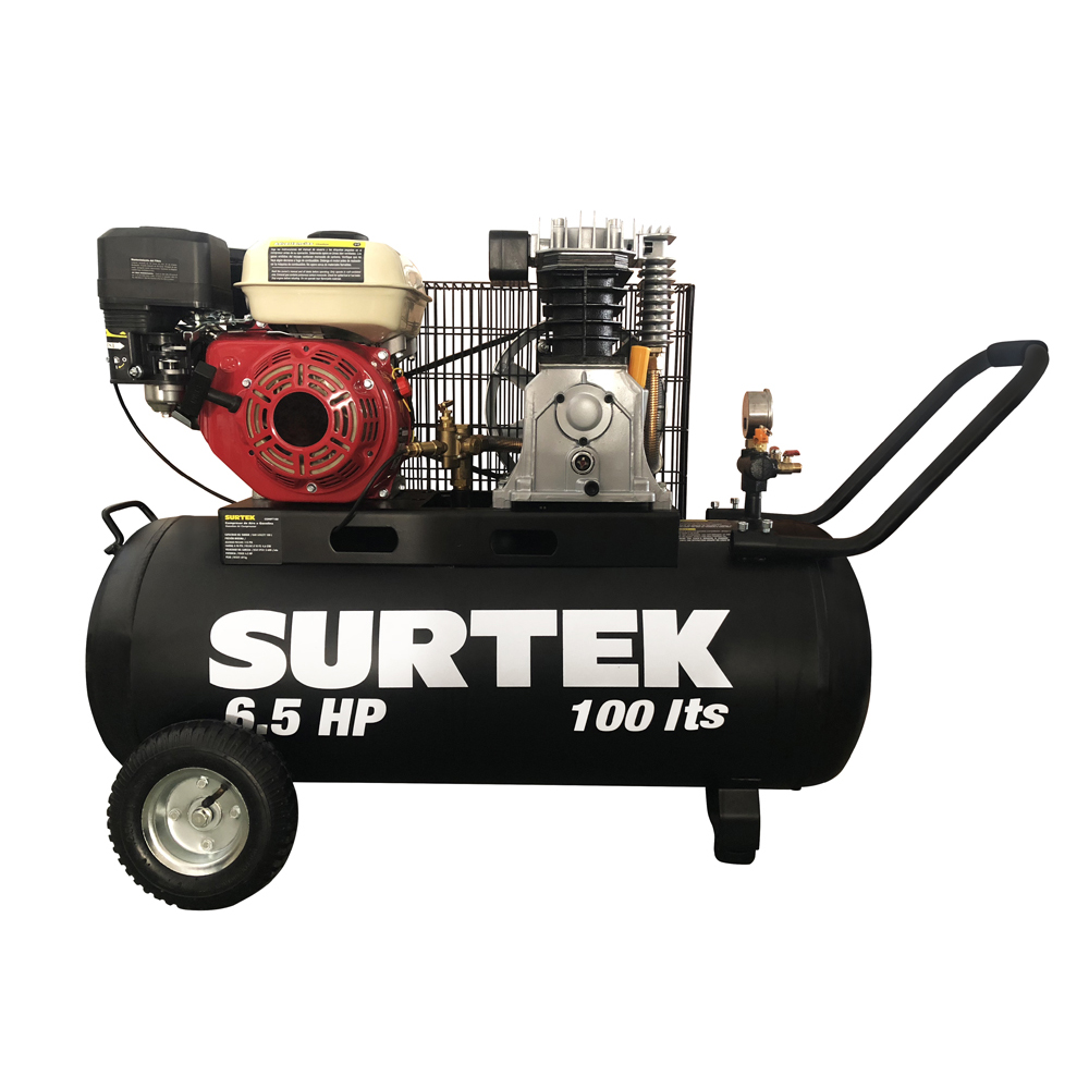 COMPRESOR DE AIRE ELECTRICO A GASOLINA 100 LT 65 HP (pvl) SUR SURTEK COMP7100 - Mersol Sureste México