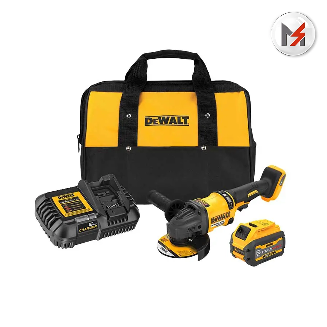 ESMERILADORA 4-1/2 2100W 28HP 60V CON 1 BAT Y 1 CARG DEWAL DEWALT DCG418T1-B3 - Mersol Sureste México