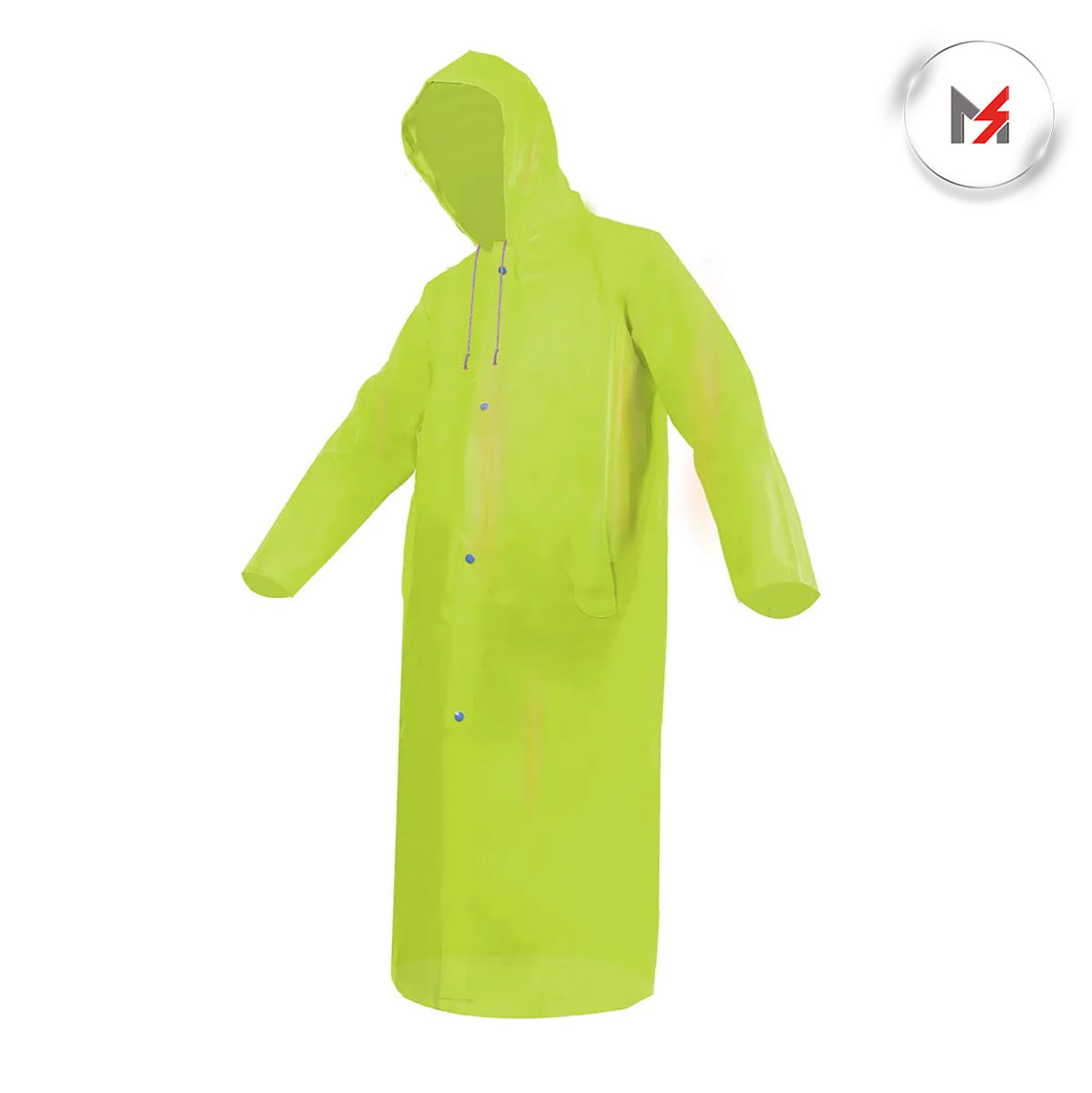 IMPERMEABLE GABARDINA LARGA TRASLUCIDA VERDE ALTA VISIBILIDA JYRSA DD-1220HVGD - Mersol Sureste México