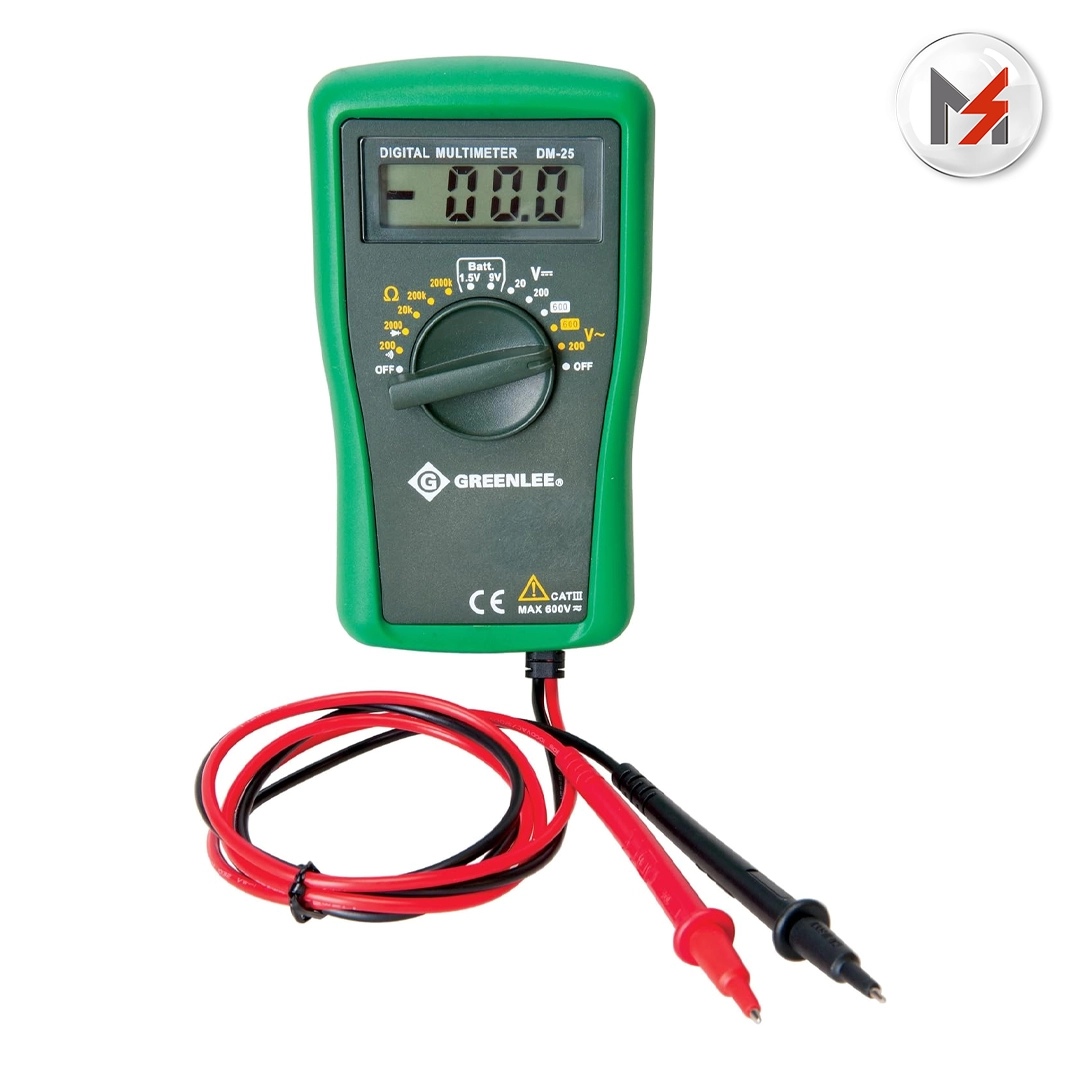 MULTIMETRO DIGITAL DE ALCANCE MANUAL 600&nbsp;V GREENLEE DM-25 - Mersol Sureste México