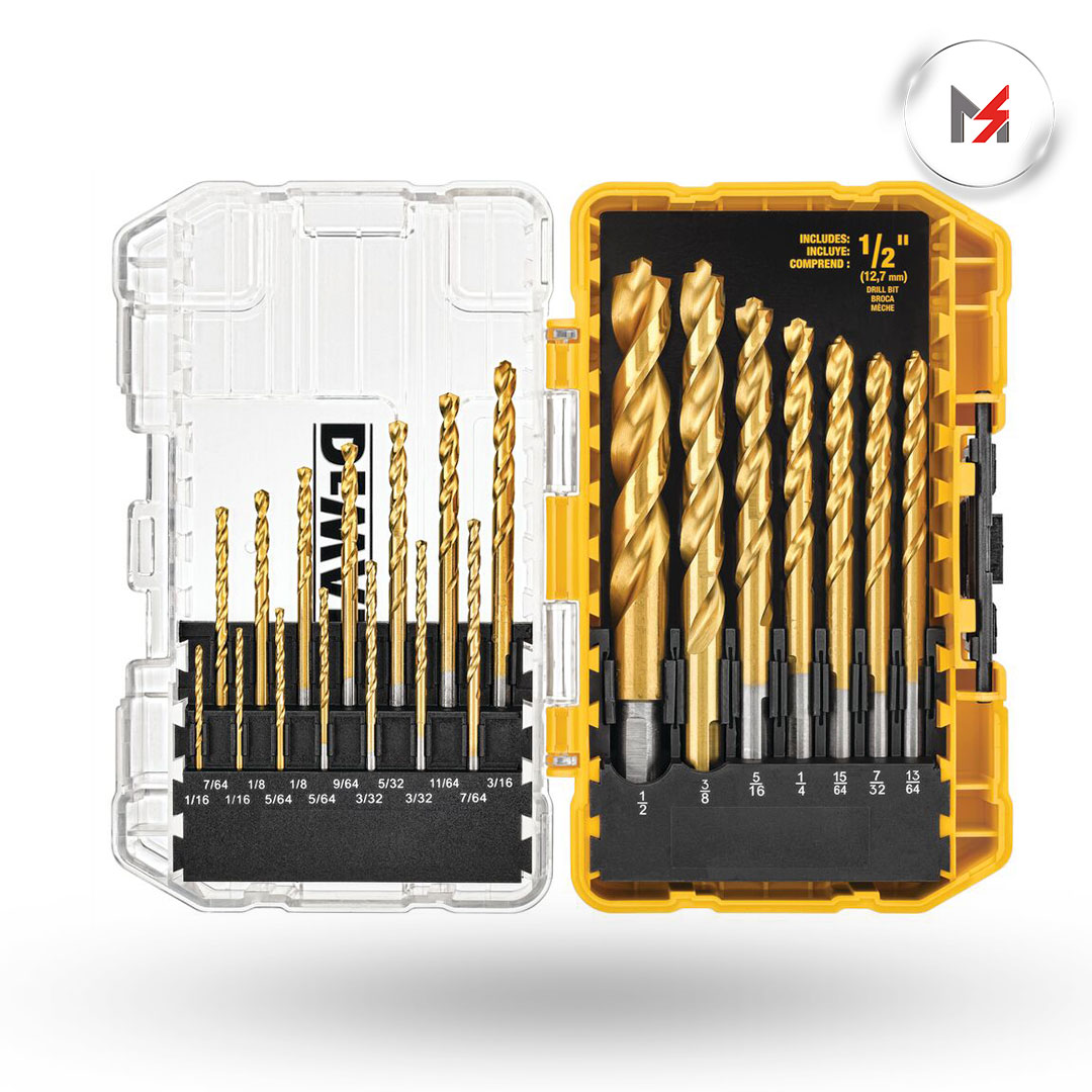 JGO. 21 BROCAS DE TITANIO PILOT POINT PARA  22.2 X 22.2 X 3. DEWALT DW1361 - Mersol Sureste México