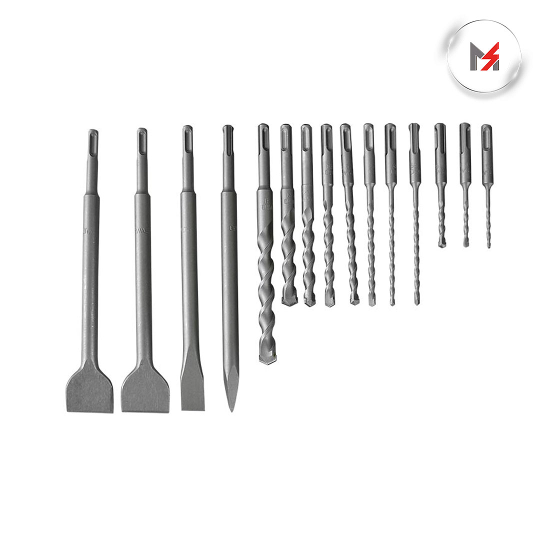 SET DE BROCAS Y CINCELES SDS-PLUS 15PZS DEWALT