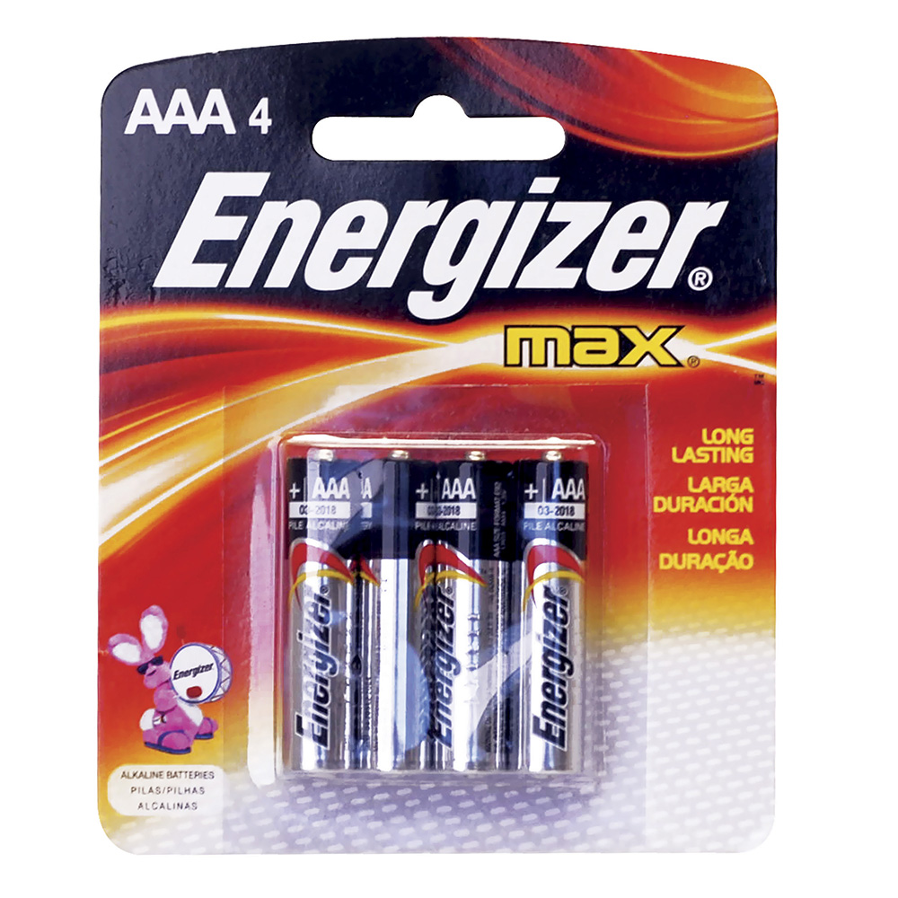 PILA ALCALINA MARCA ENERGIZER AAA CON 4 PIEZAS (pvl) SURTEK SURTEK E92BP-4 - Mersol Sureste México