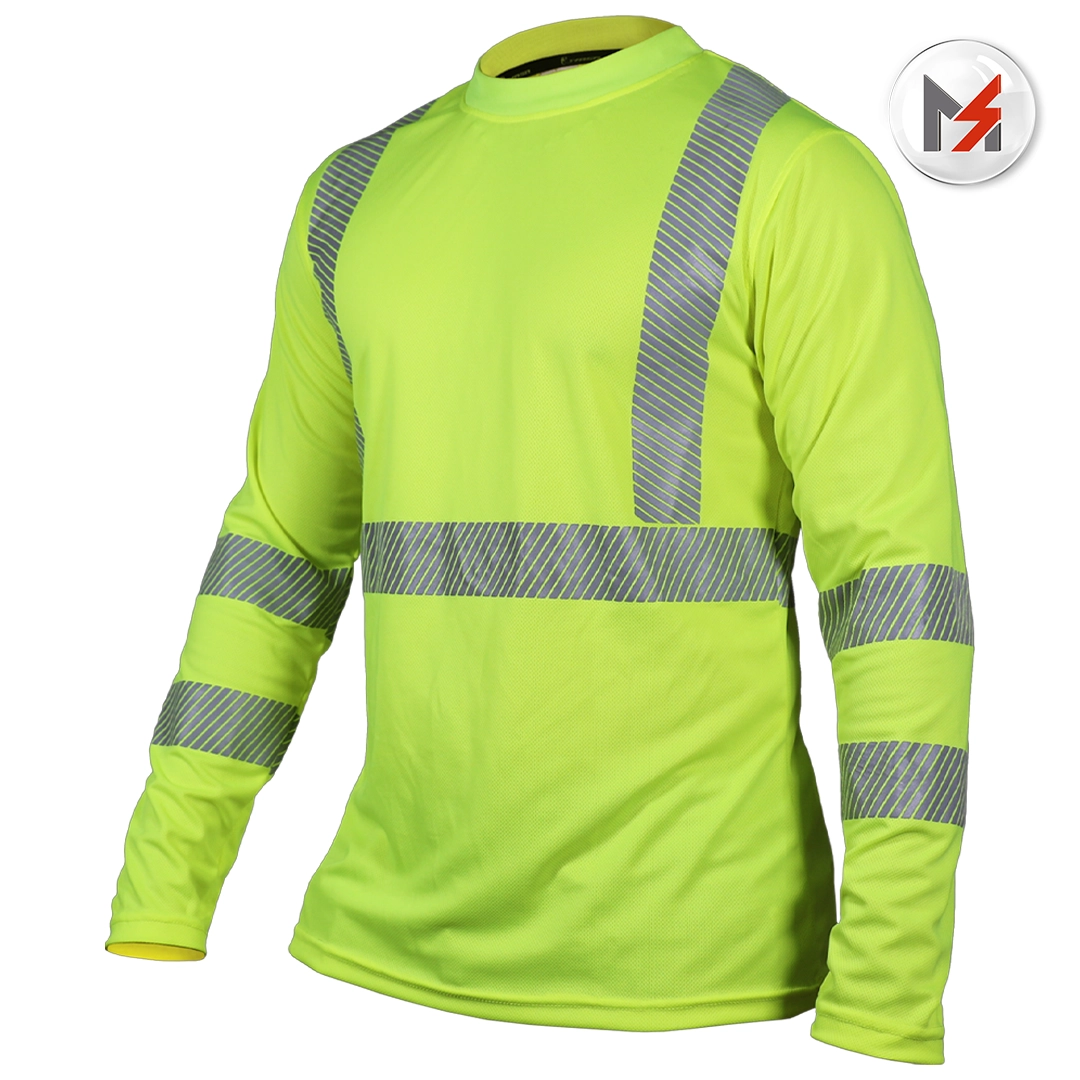 CAMISA AMARILLA C/REFLEJANTE ECOFRIENDLY MANGA LARGA CUELLO REDONDO T-XG JYRSA JYRSA ECO-111AMCRXG - Mersol Sureste México