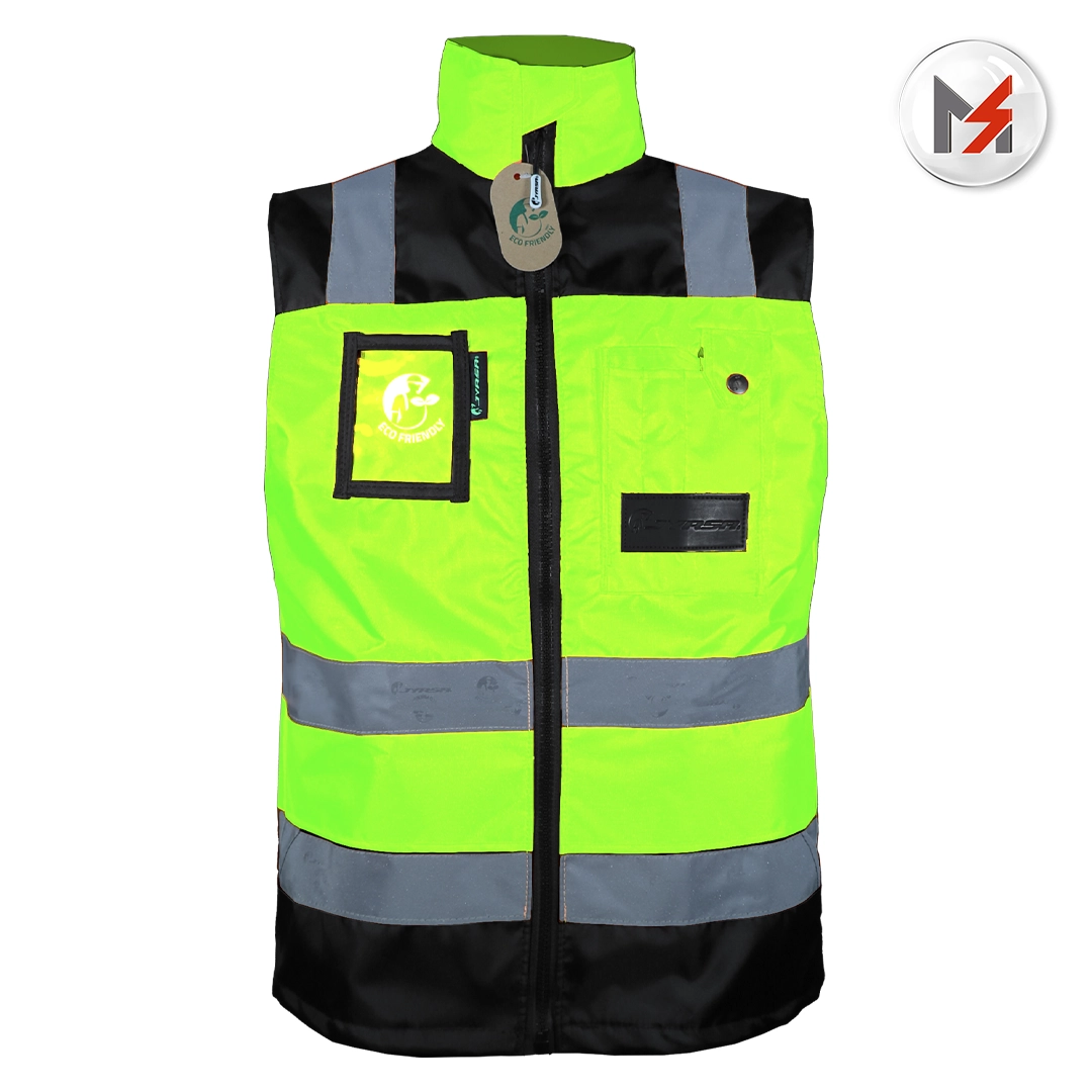 CHALECO EJECUTIVO DE TRABAJO ALTA VISIVLD AMRLL/NEGRO T-XG ANTES SR-1320AMNCRXG JYRSA ECO-1320AMNCRXG - Mersol Sureste México