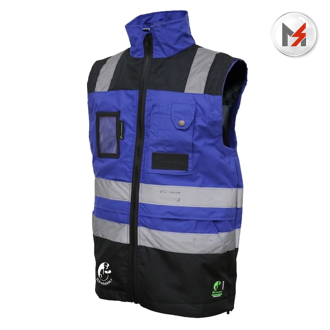 CHALECO EJECUTIVO DE TRABAJO ALTA VISIVLD AZUL REY/NEGRO T-GD JYRSA JYRSA ECO-1320AZRNCRGD - Mersol Sureste México