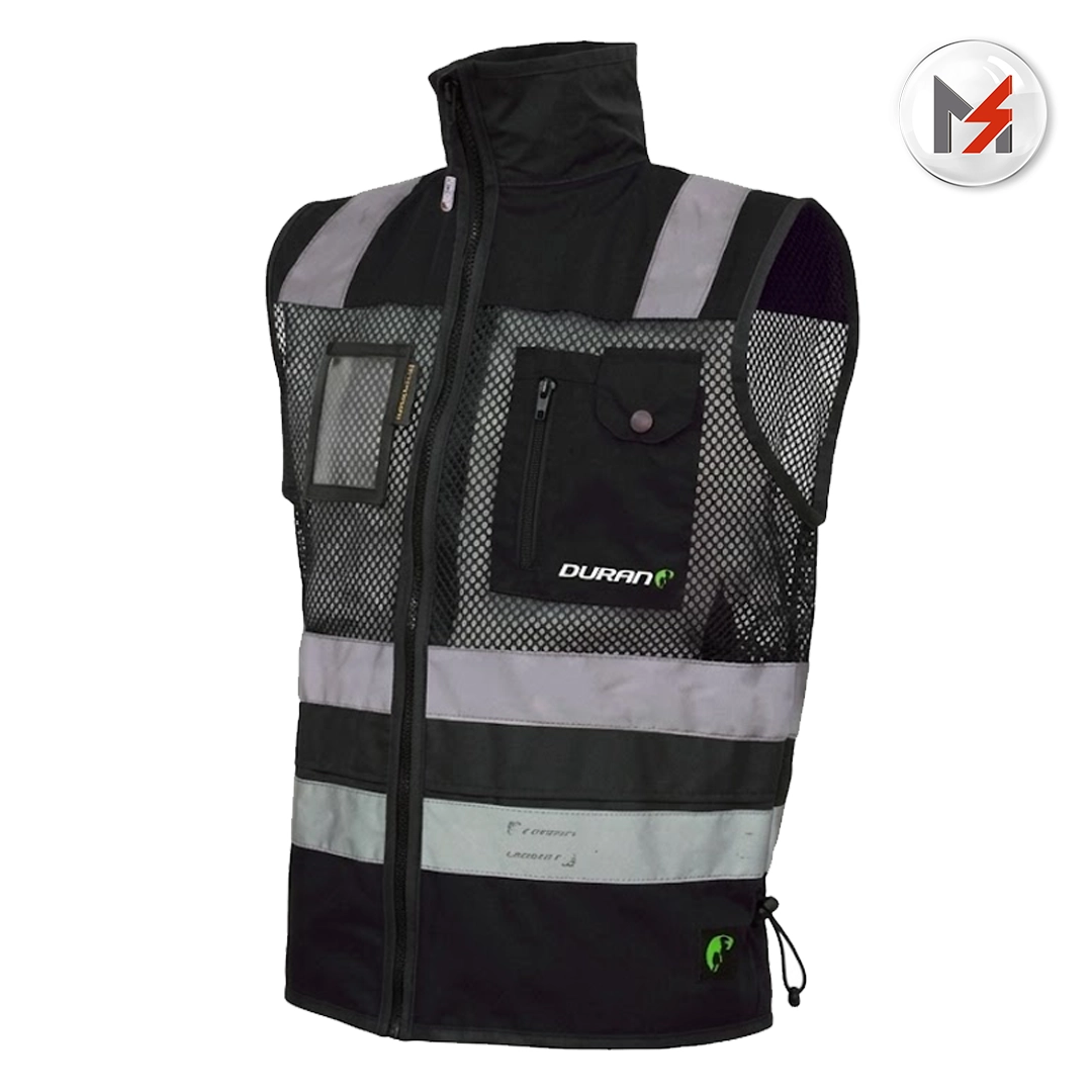 CHALECO DE MALLA EJECUTIVO DE TRABAJO ALTA VISIVILIDAD NEGRO T-GD JYRSA ECO-1330NCRGD - Mersol Sureste México