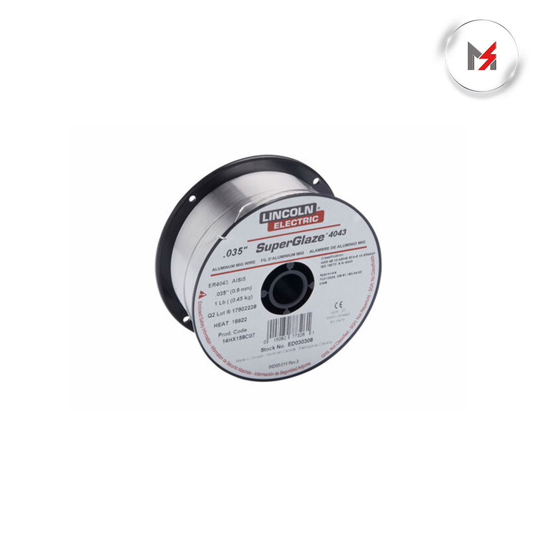 SOLD. MICROALAMBRE ALUMINIO 4043 0.035in SUPERGLAZE RLL 1LB LINCOLN ED030308 - Mersol Sureste México