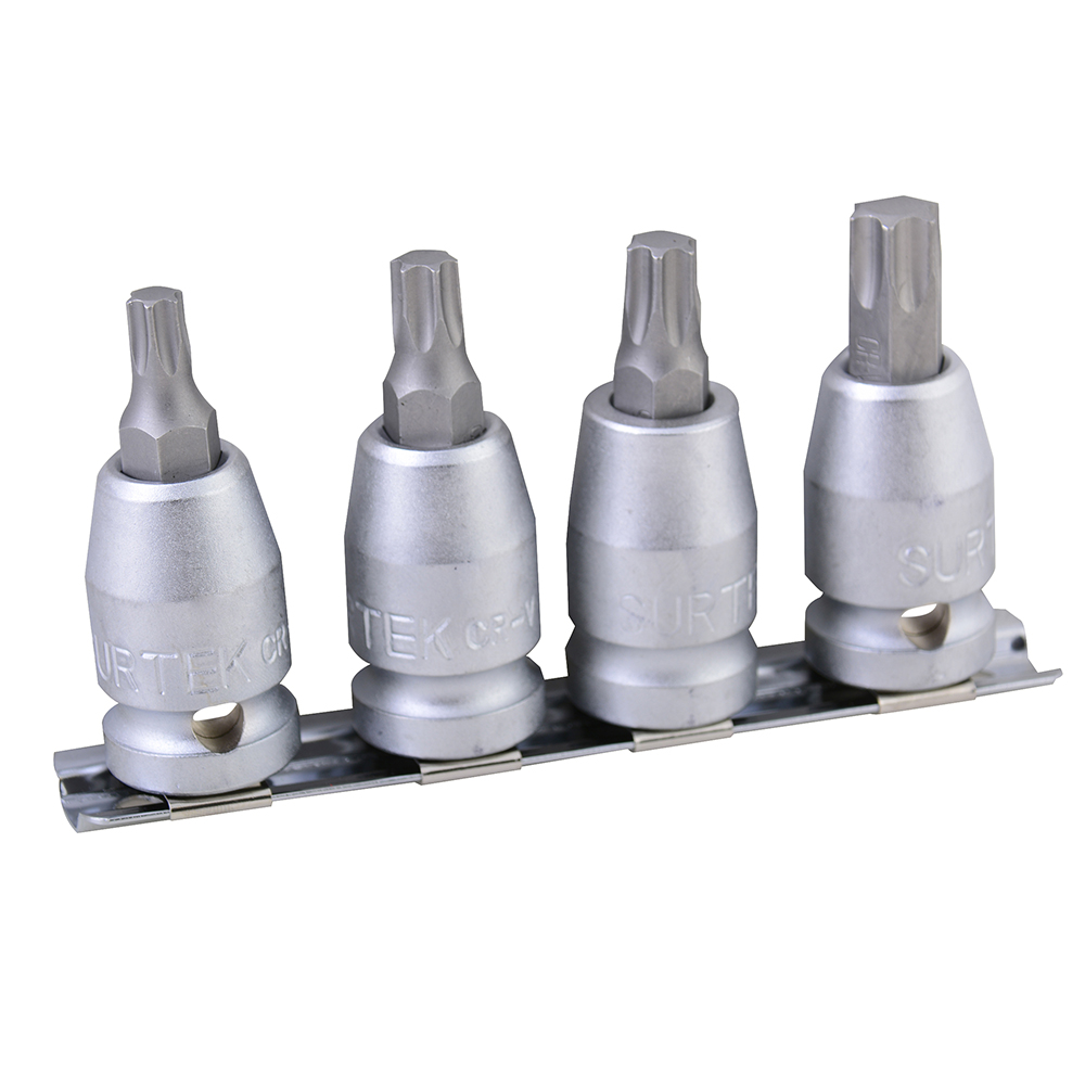 JGO. 4 DADOS PUNTA TORX 1/2in SURTEK SURTEK F5800T - Mersol Sureste México
