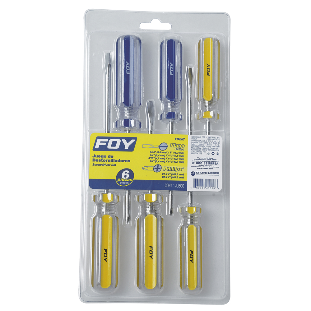 JGO. 6 DESTOR. MANGO PVC COMBINADO (pvl) FOY FOY FDE6T - Mersol Sureste México