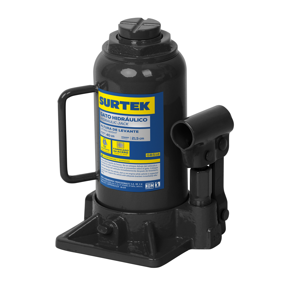 GATO DE BOTELLA 12T 137084 (pvl) SURTEK SURTEK GBS12 - Mersol Sureste México