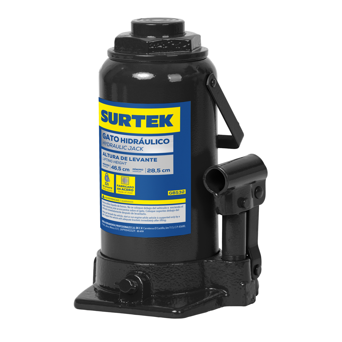 GATO DE BOTELLA 32 TON SURTEK (pvl) SURTEK GBS32 - Mersol Sureste México