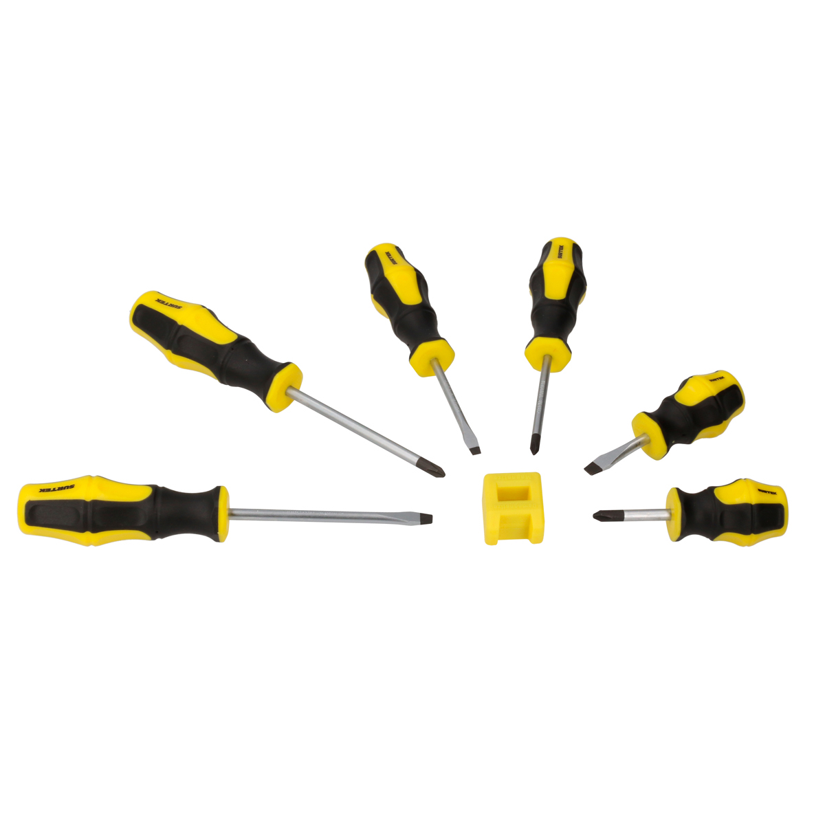 JGO. DE 7 DESTORNILLADORES MANGO BIMATERIAL BLISTER SURTEK SURTEK JDB7 - Mersol Sureste México