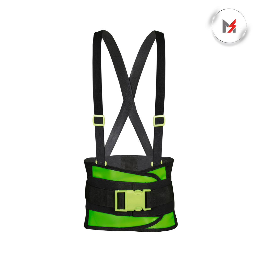 SOPORTE SACROLUMBAR ELASTTICO HIGH VISIBILITY CON 3ER CINTO JYRSA JYR-819HV-3C-GD - Mersol Sureste México