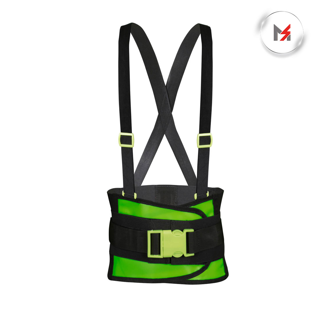 SOPORTE SACROLUMBAR ELASTTICO HIGH VISIBILITY CON 3ER CINTO JYRSA JYR-819HV-3C-MD - Mersol Sureste México