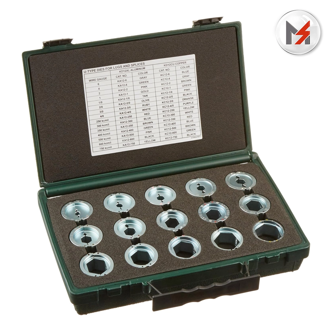 KIT DE TROQUELES 12 TONS ALUMINIO  inUin GREENLEE GREENLEE KD12AL - Mersol Sureste México
