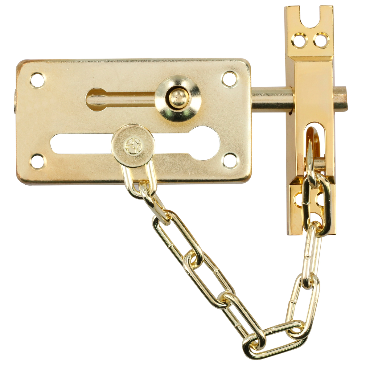 PASADOR SOBREPONER C/CADENA SEGURIDAD LATON BRILLANTE LOCK LOCK L048LBB - Mersol Sureste México
