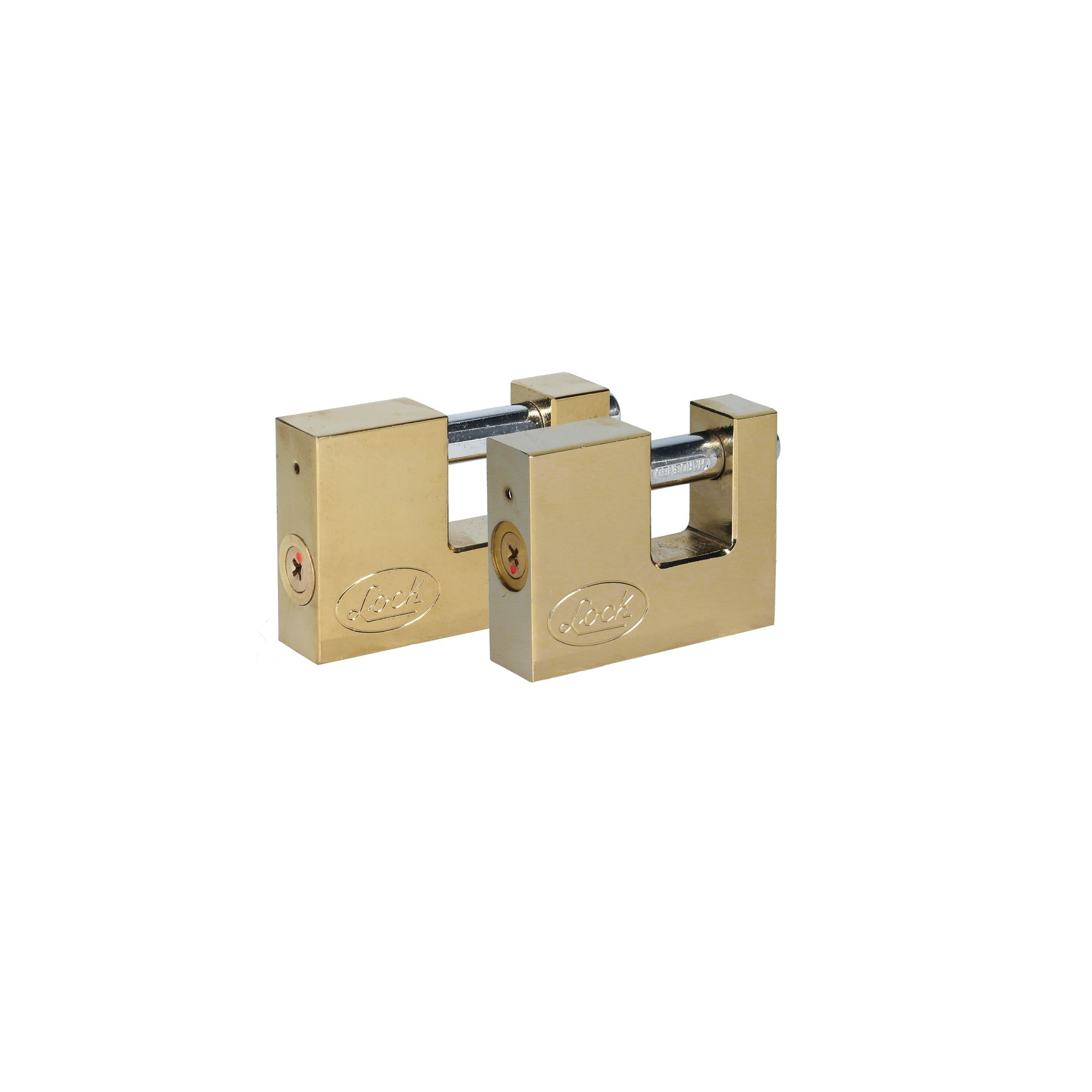 CANDADO ACERO P/CORTINA LLAVE TETRA 70MM LATON BRILLANTE LOC LOCK L22C70TLBB - Mersol Sureste México
