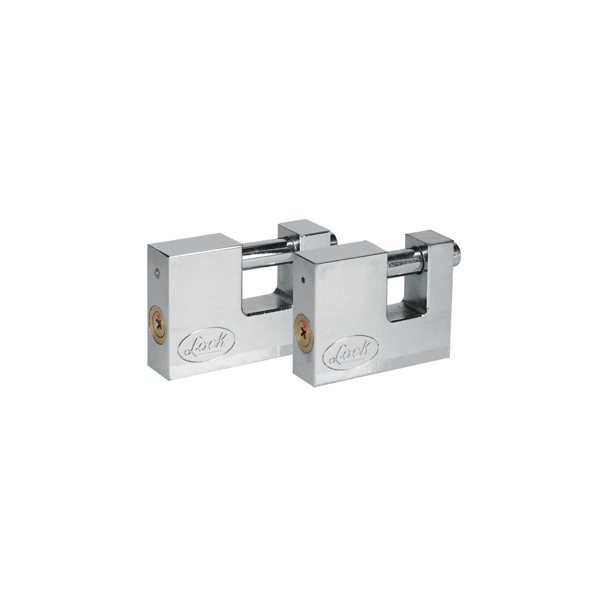 CANDADO ACERO P/CORTINA LLAVE STD. 80MM CROMO SATINADO LOCK LOCK L22C80ECSB - Mersol Sureste México