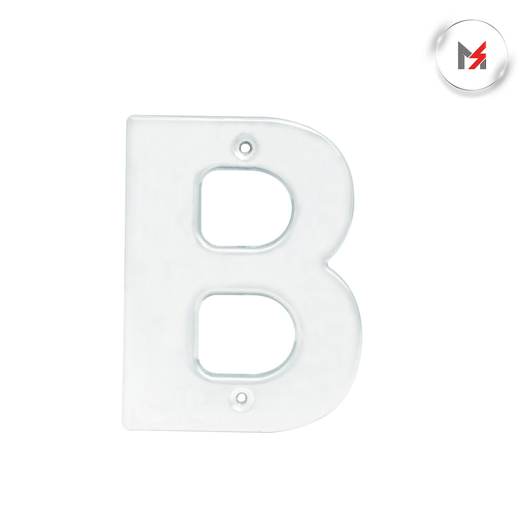 LETRA B BOLD 4in CROMO SATINADO LOCK LOCK L70BC - Mersol Sureste México