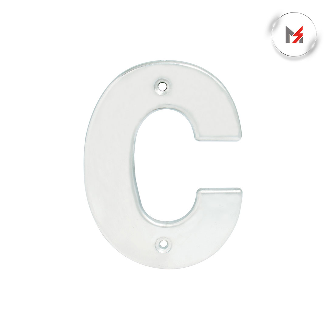 LETRA C BOLD 4in CROMO SATINADO LOCK LOCK L70CC - Mersol Sureste México