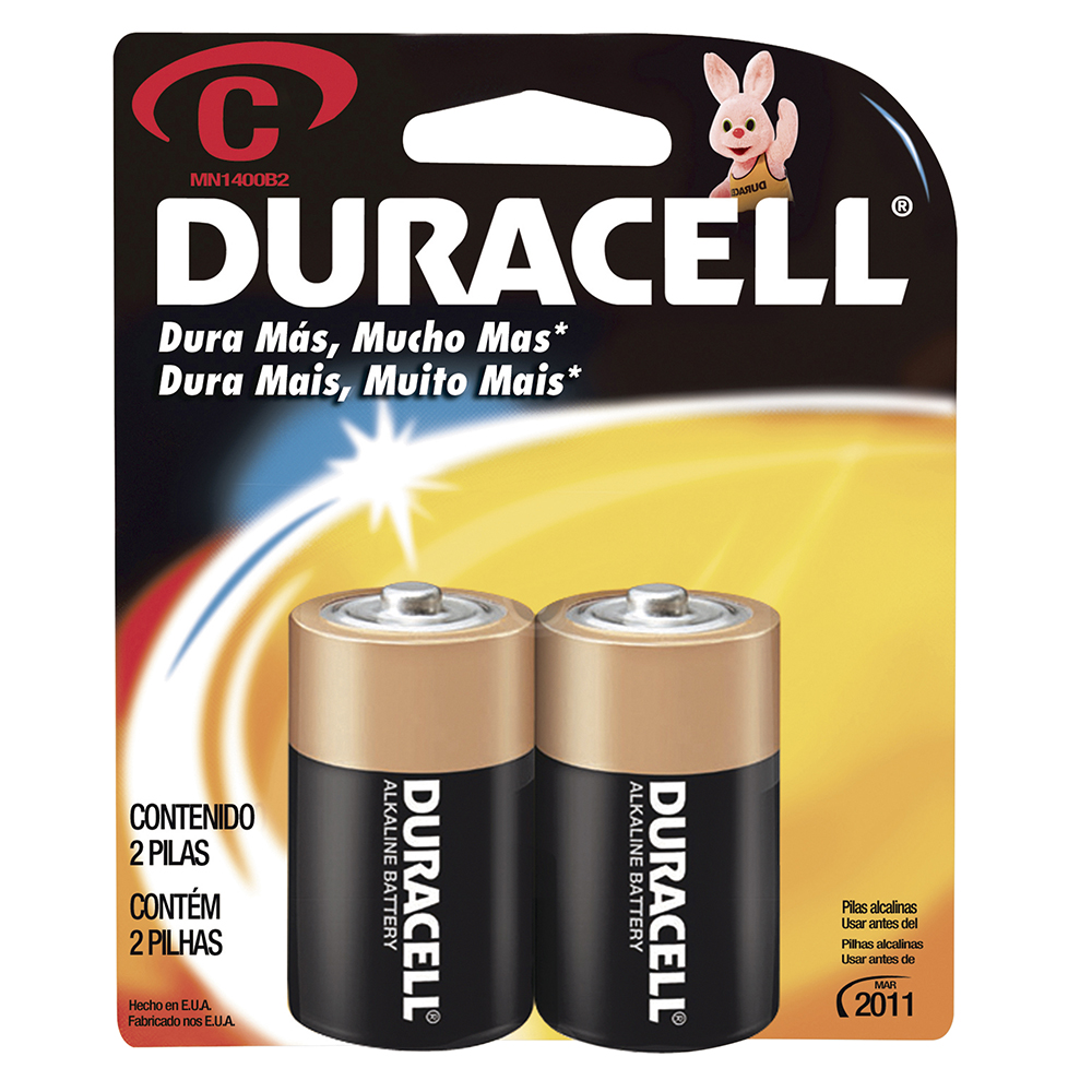 PILA ALCALINA MARCA DURACELL C CON 2 PIEZAS (pvl) SURTEK SURTEK MN1400 - Mersol Sureste México