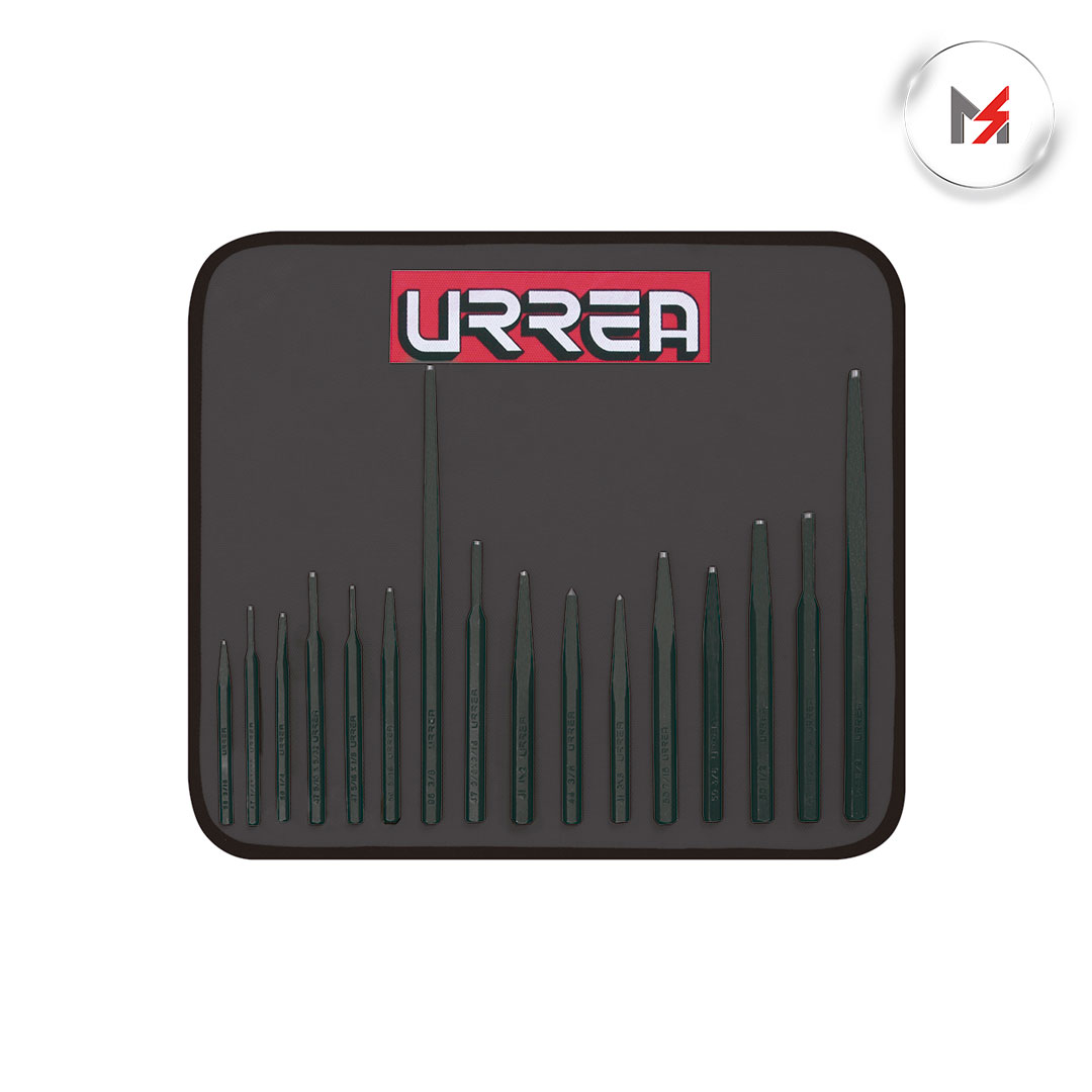 JGO. PUNTOS PUNZONES Y BOTADORES 16 PIEZAS URREA URREA NO.6 - Mersol Sureste México