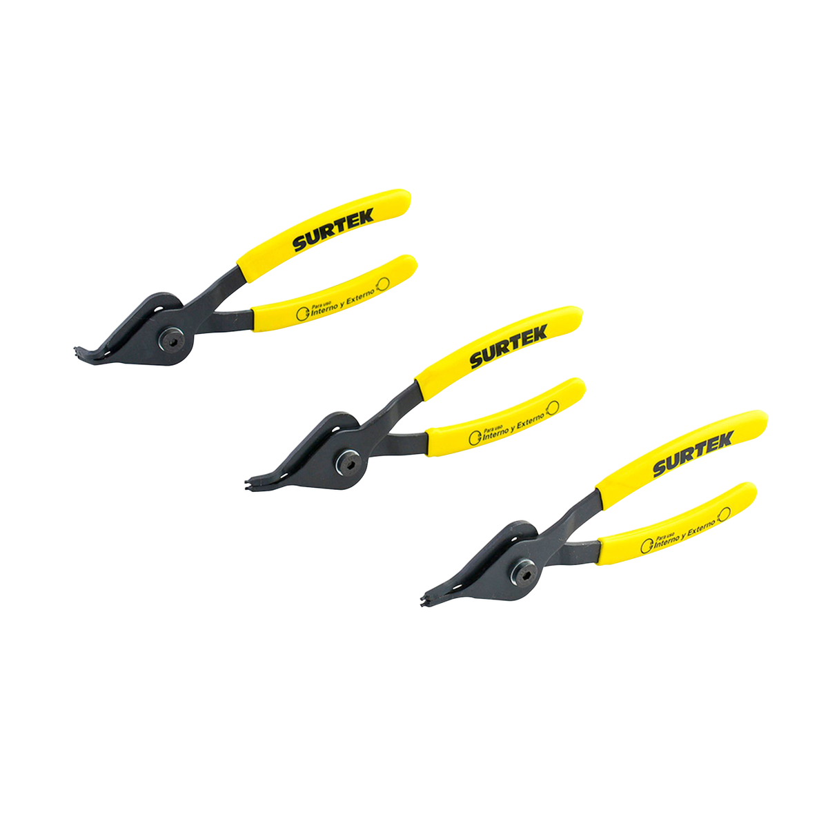 JGO. PINZAS PARA ANILLOS DE RETENCION 3 PIEZAS SURTEK SURTEK P02 - Mersol Sureste México