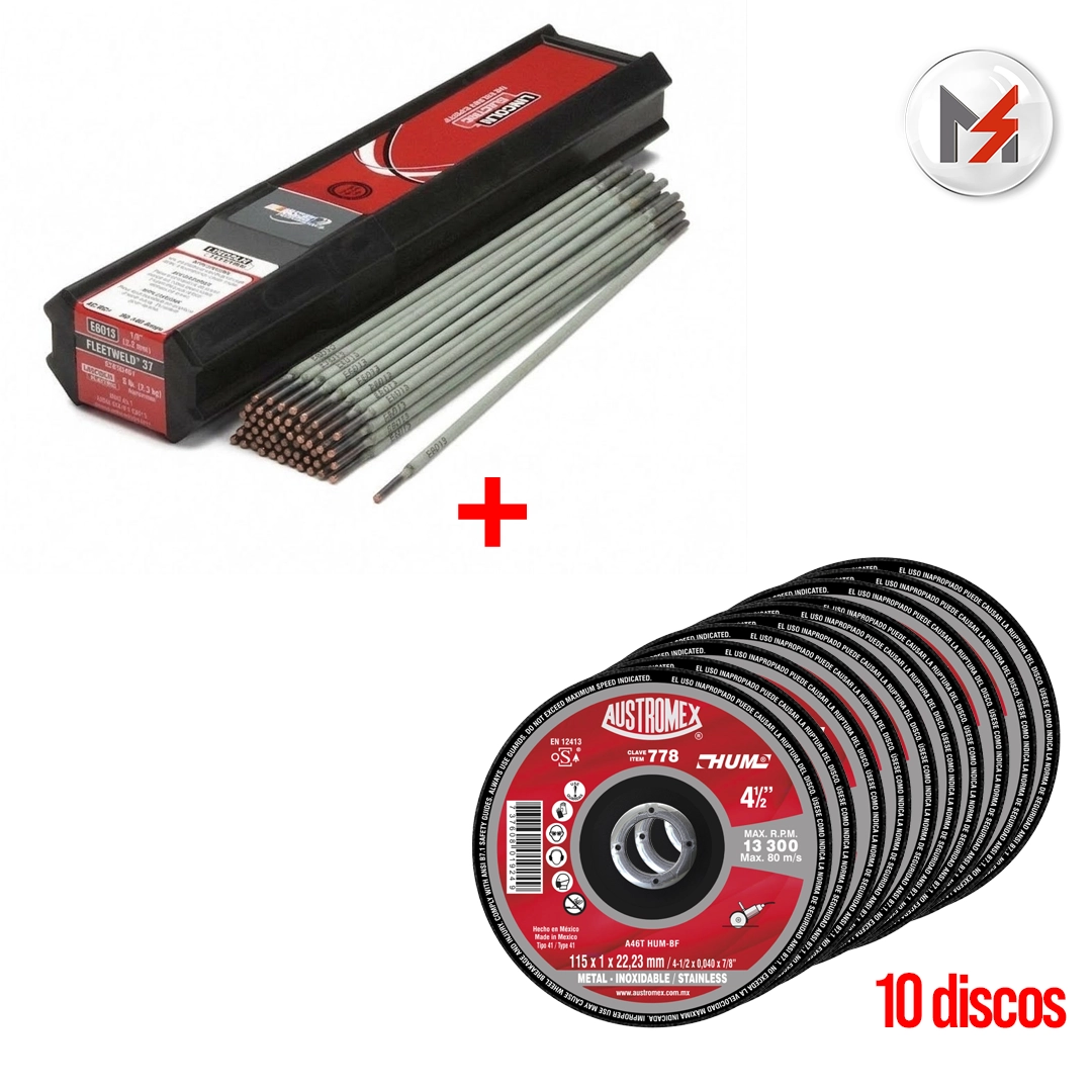 SOLD. ELECT. INOX. E316 1/8in x 14in Grinox 10 C4.54 + 10 DISCOS 778