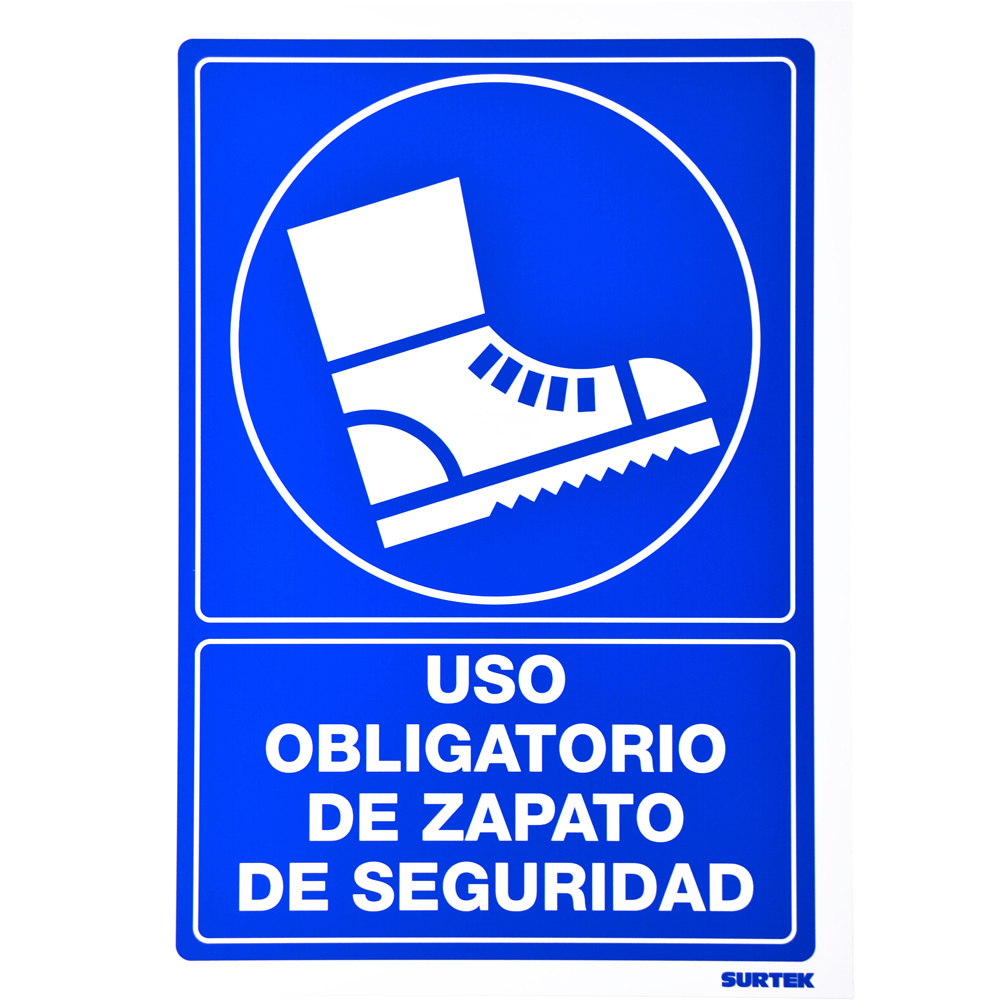 SEÑAL DE USO OBLIGATORIO DE ZAPATO DE SEGURIDAD SURTEK SURTEK SES10 - Mersol Sureste México
