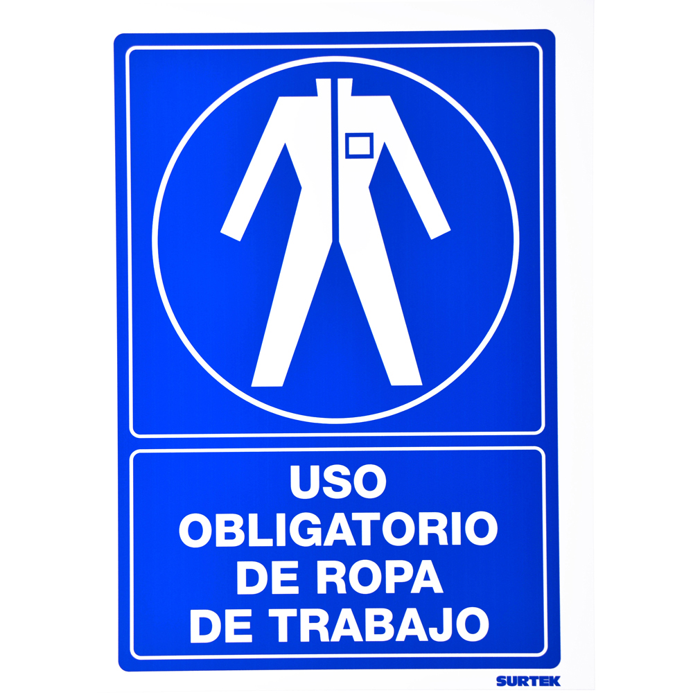 SEÑAL USO OBLIGATORIO DE ROPA DE TRABAJO SURTEK SURTEK SES19 - Mersol Sureste México