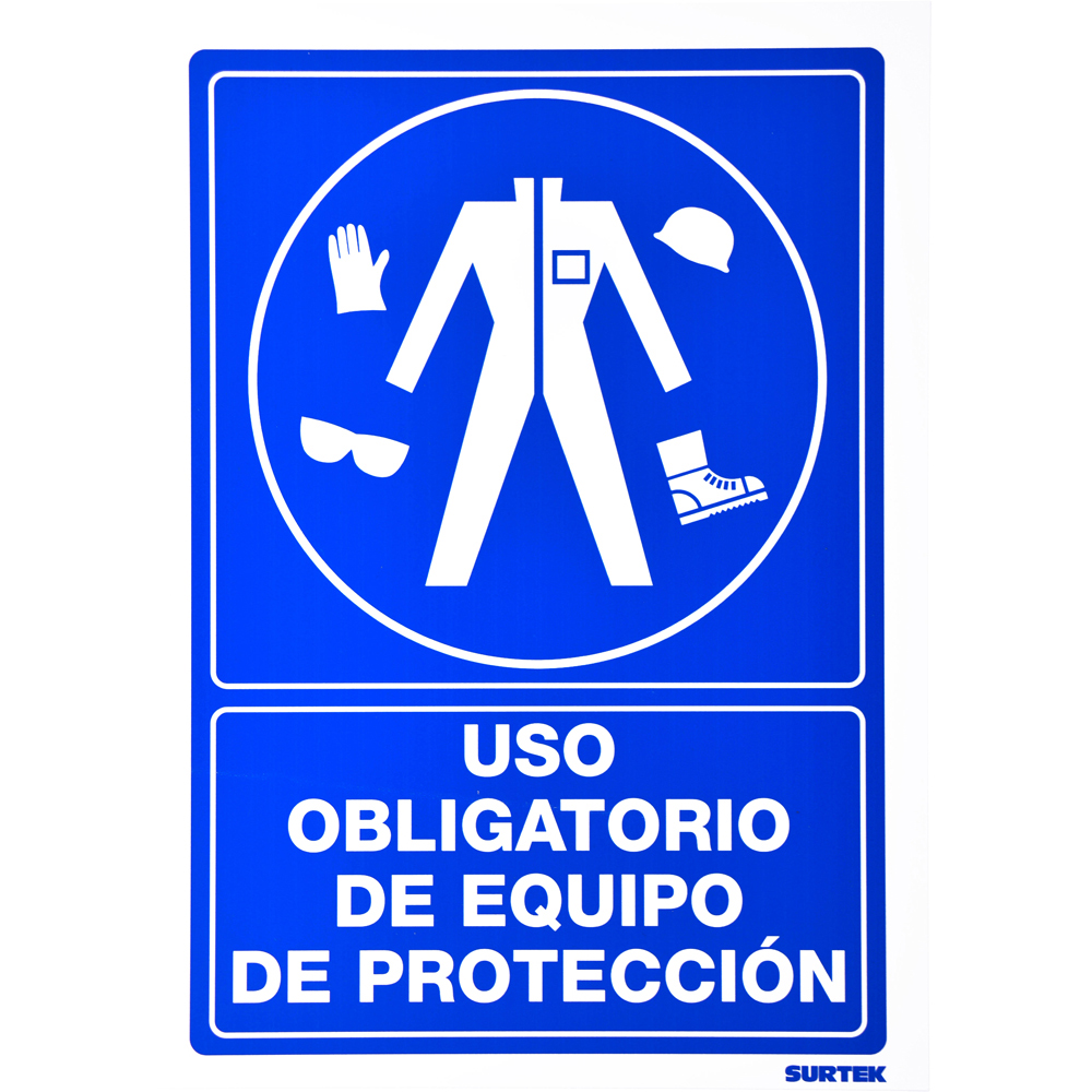 SEÑAL inUSO OBLIGATORIO EQUIPO PROTECCIONin SURTEK SURTEK SES21 - Mersol Sureste México