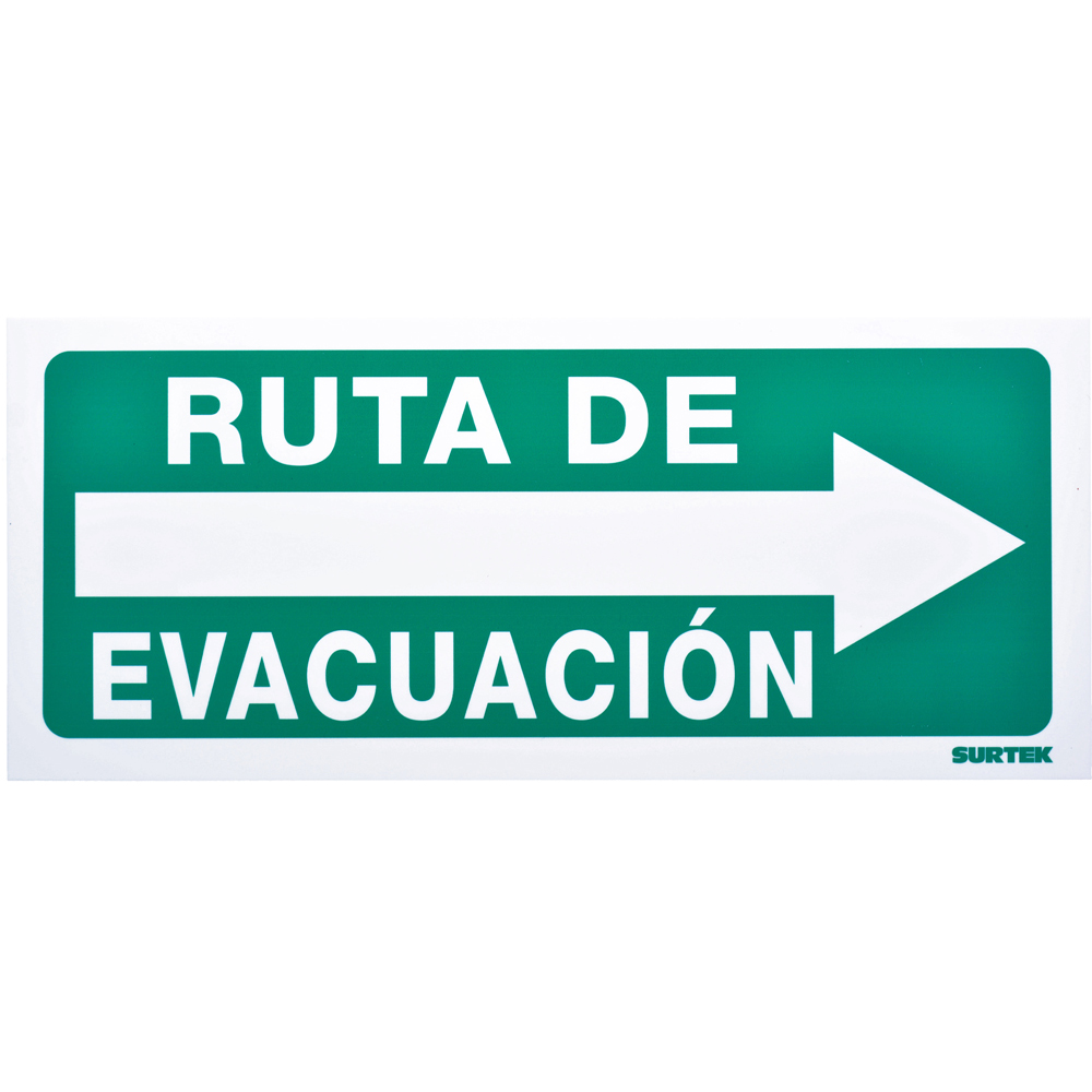 SEÑAL inRUTA DE EVACUACION DERECHAin SURTEK SURTEK SES4 - Mersol Sureste México
