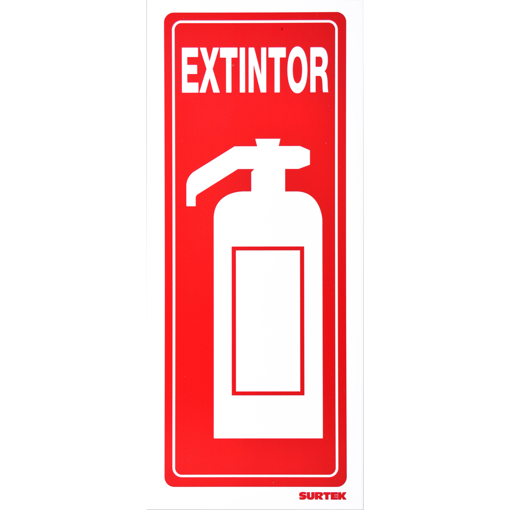 SEÑAL EXTINTOR VERTICAL SURTEK SURTEK SES48 - Mersol Sureste México