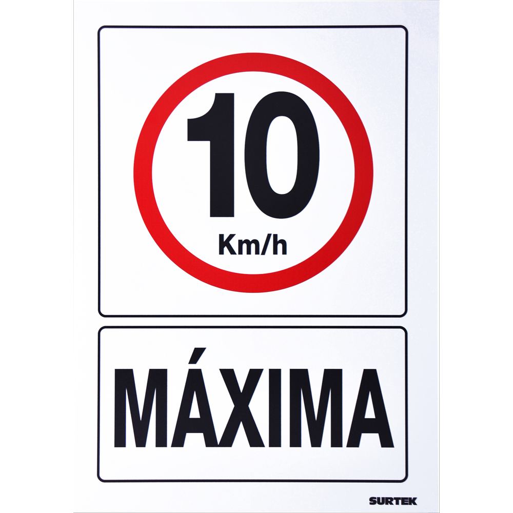 SEÑAL 10 KM/H MAXIMA SURTEK SURTEK SES50 - Mersol Sureste México