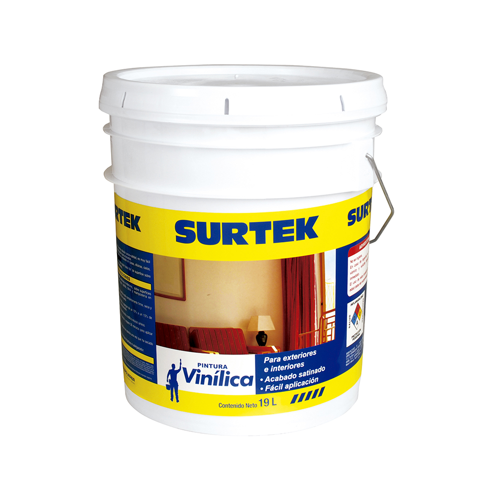 PINTURA VINILICA BLANCA 19LT SURTEK SURTEK SP20400 - Mersol Sureste México