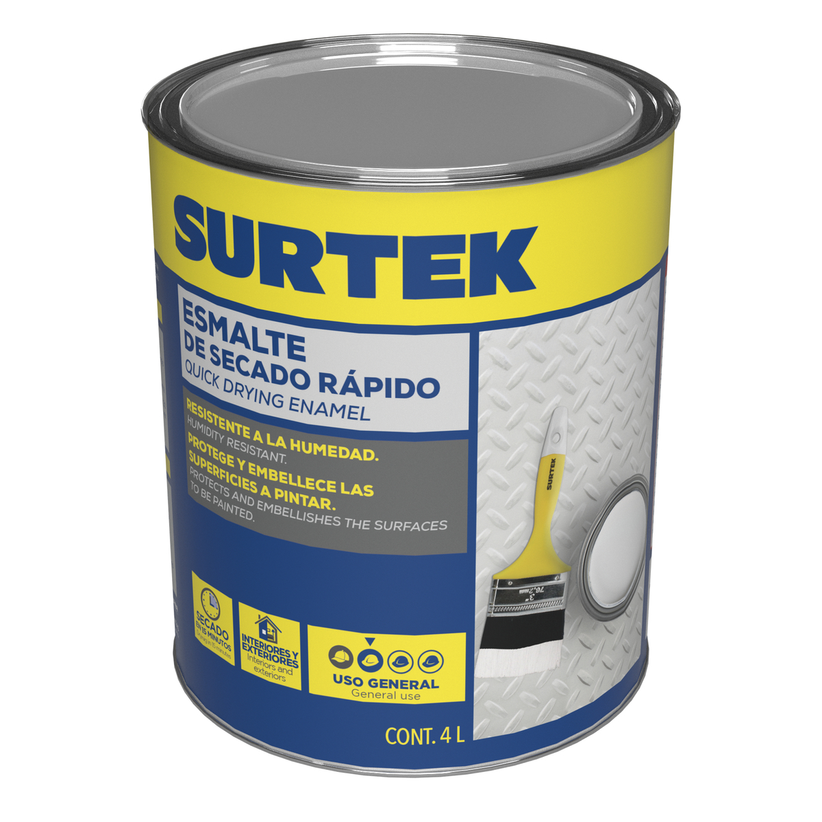 ESMALTE DE SECADO RAPIDO ROJO 4LT SURTEK SURTEK SP40345 - Mersol Sureste México