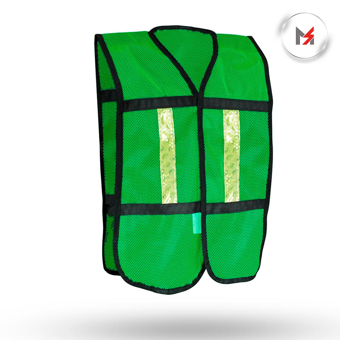 CHALECO MALLA VERDE C/REFLEJANTE TERMICO JYRSA