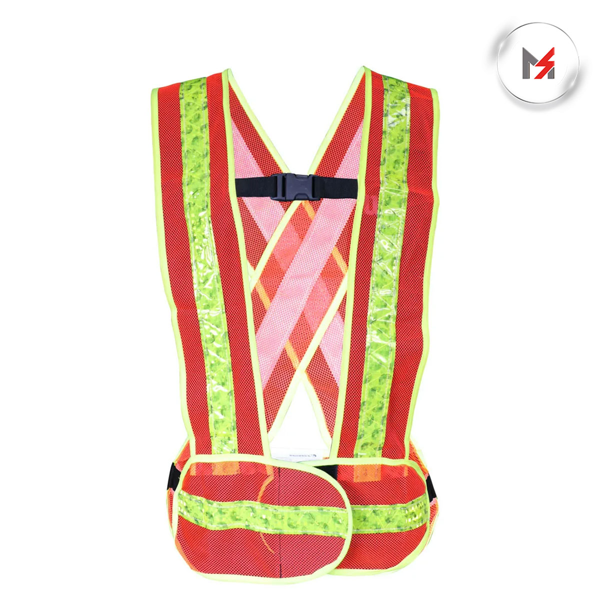 CHALECO TIPO CARRILLERO MALLA NARANJA C/REFLEJANTE REF-1010 JYRSA SR-1017CR - Mersol Sureste México