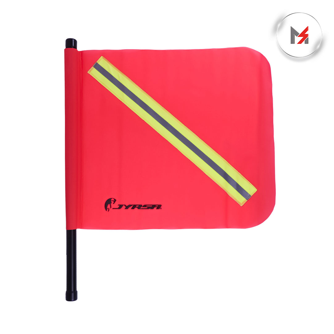 BANDERIN ANARANJADO DE PVC CON REFLEJANTE TEXTIL JYRSA