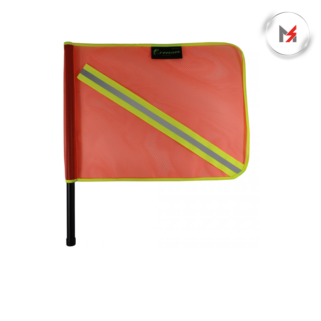 BANDERIN DE MALLA NARANJA CON REFLEJANTE SAFETY ROAD JYRSA SR-1028CR - Mersol Sureste México