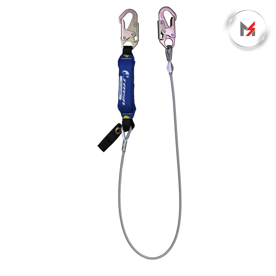 LINEA DE VIDA CABLE DE ACERO 1/4 PULG. X 1.83MT AMORTIGUADOR JYRSA SS-AMCA-1M83CM - Mersol Sureste México